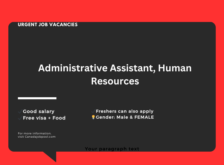 Administrative Assistant, Human Resources