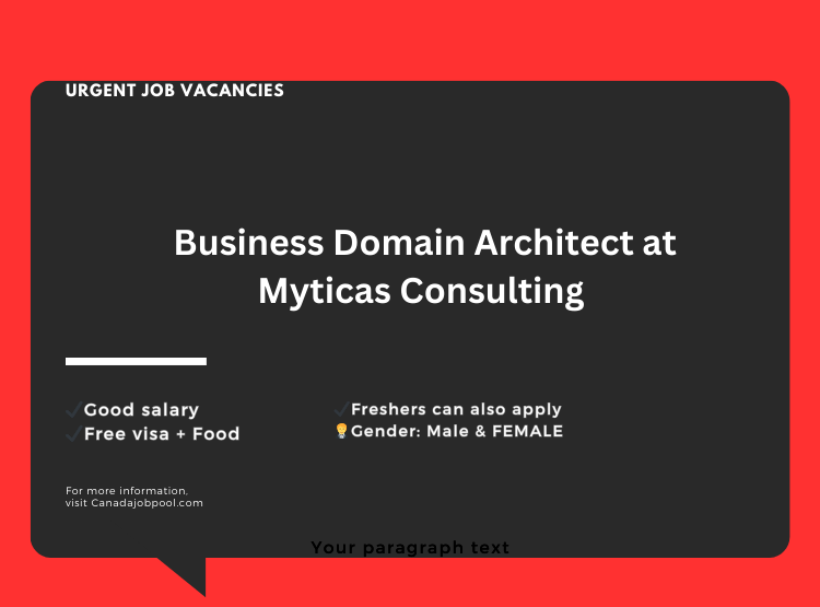 Business Domain Architect at Myticas Consulting