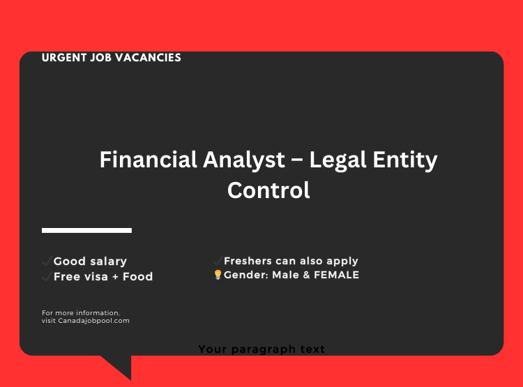 Financial Analyst – Legal Entity Control