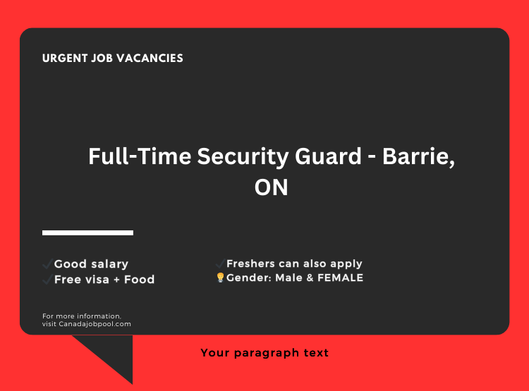 Full-Time Security Guard - Barrie, ON