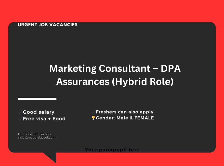 Marketing Consultant – DPA Assurances (Hybrid Role)