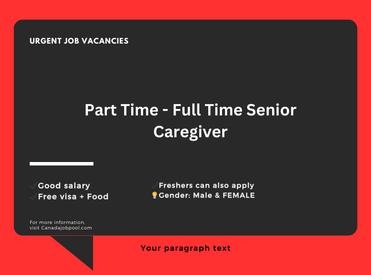 Part Time - Full Time Senior Caregiver