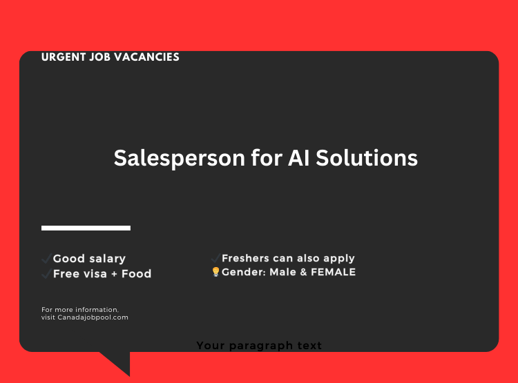 Salesperson for AI Solutions