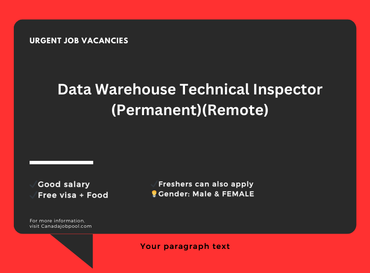 Warehouse Technical Inspector (Permanent)