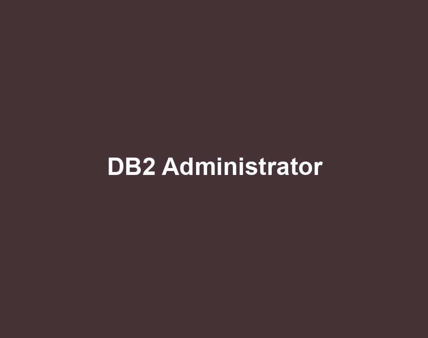 DB2 Administrator